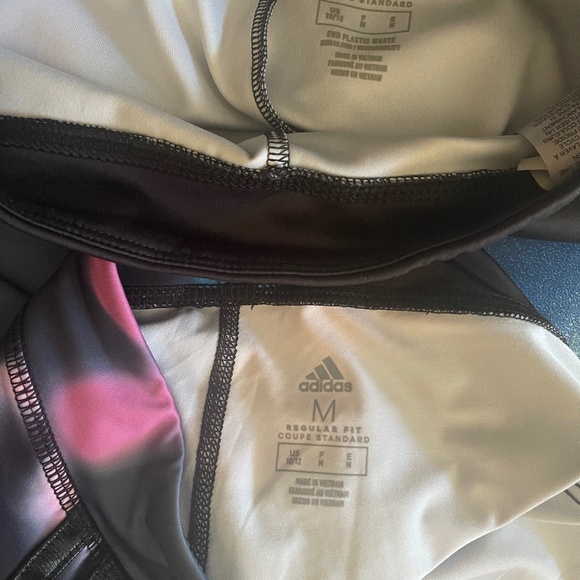 Girls ADIDAS leggings 2 PAIR LOT Aeroready Girls M 10-12 - Picture 4 of 16